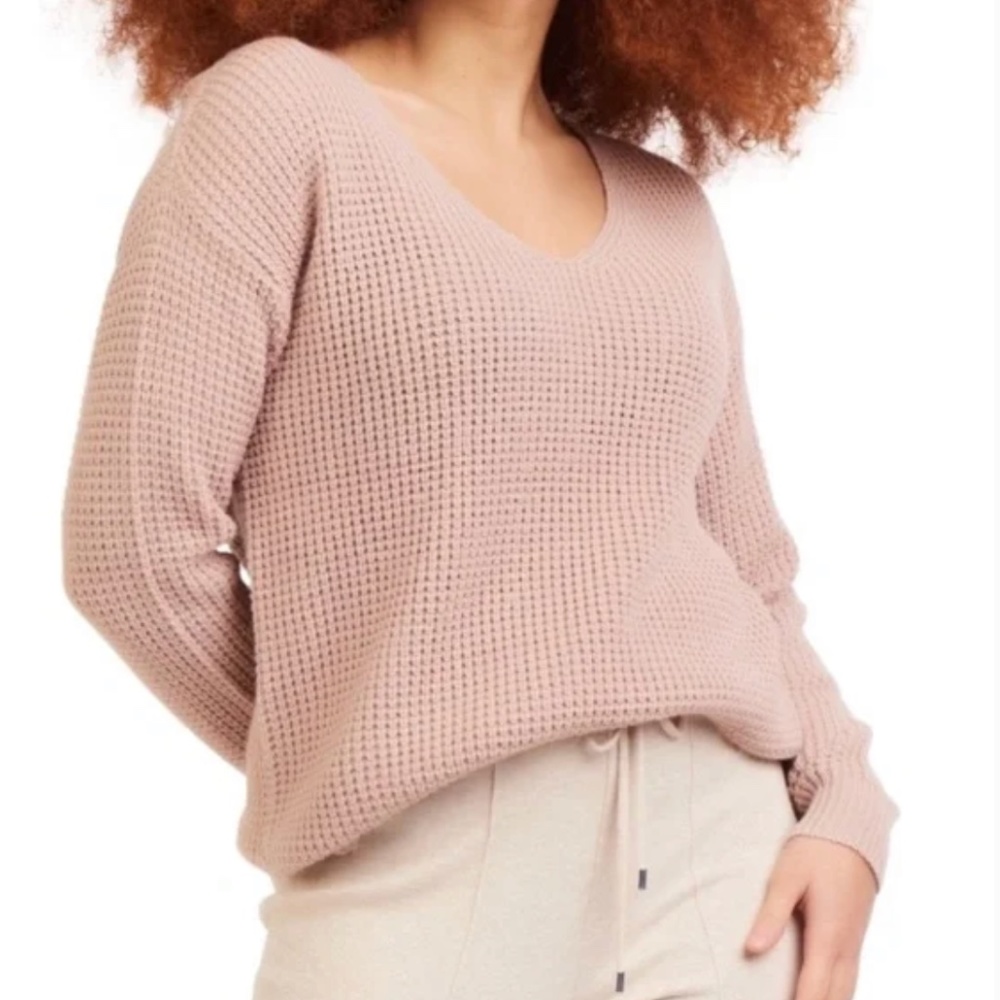 NWT Black Tape_  V neck Pullover Brown Knit Sweater - Size 1X